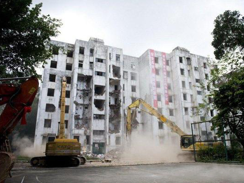 使用海沙的建筑物，墻體受損嚴(yán)重